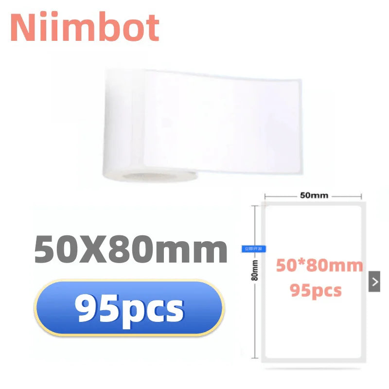 Self-Adhesive Thermal Sticker Labels 20–50mm for NIIMBOT Printers