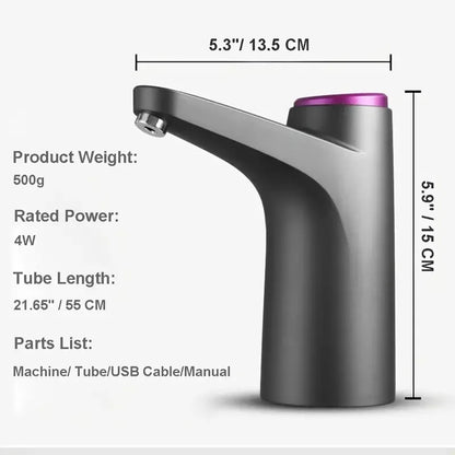 USB Rechargeable Water Bottle Dispenser Pump