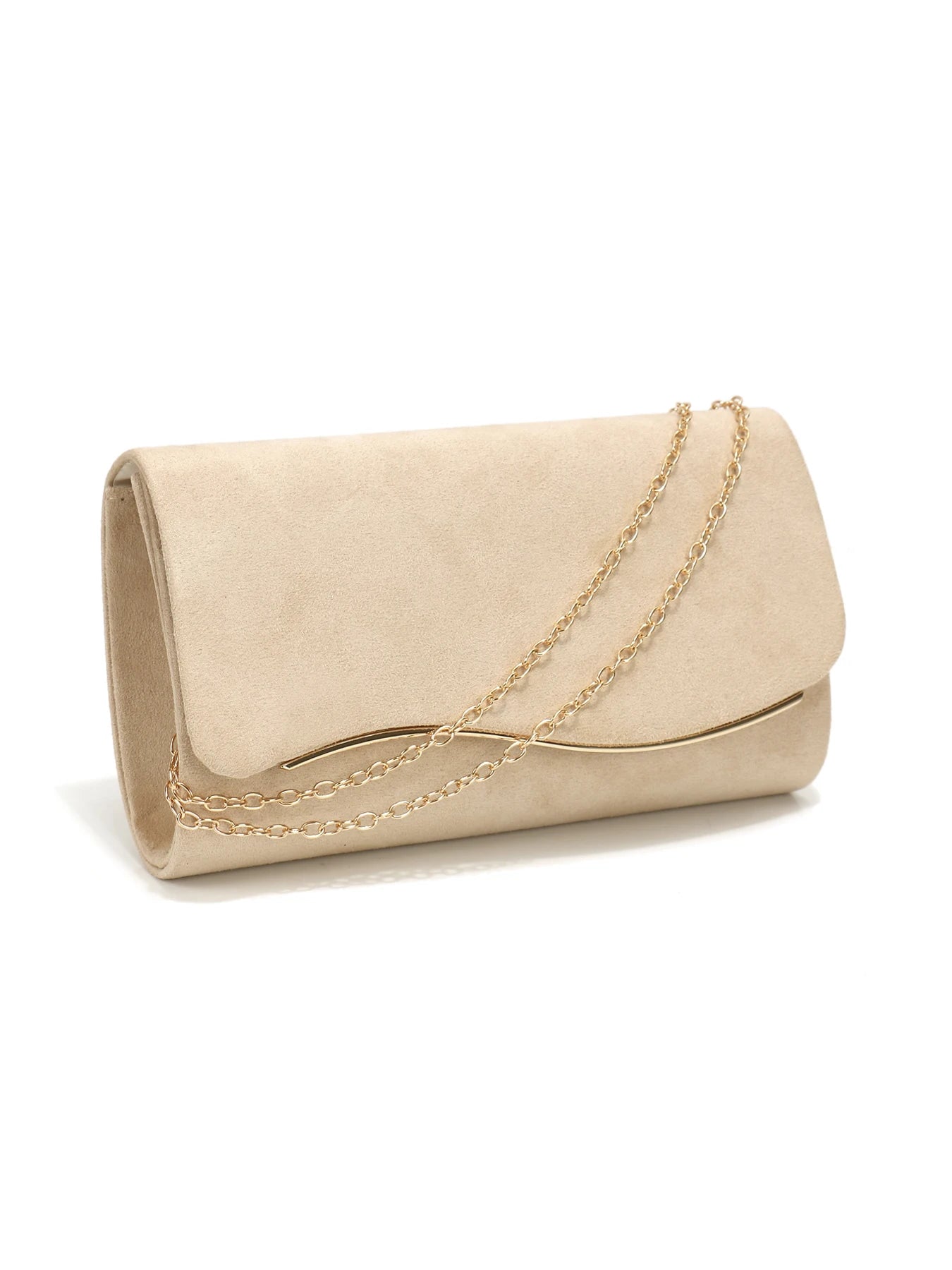 Velvet Envelope Evening Clutch Bag with Chain Strap