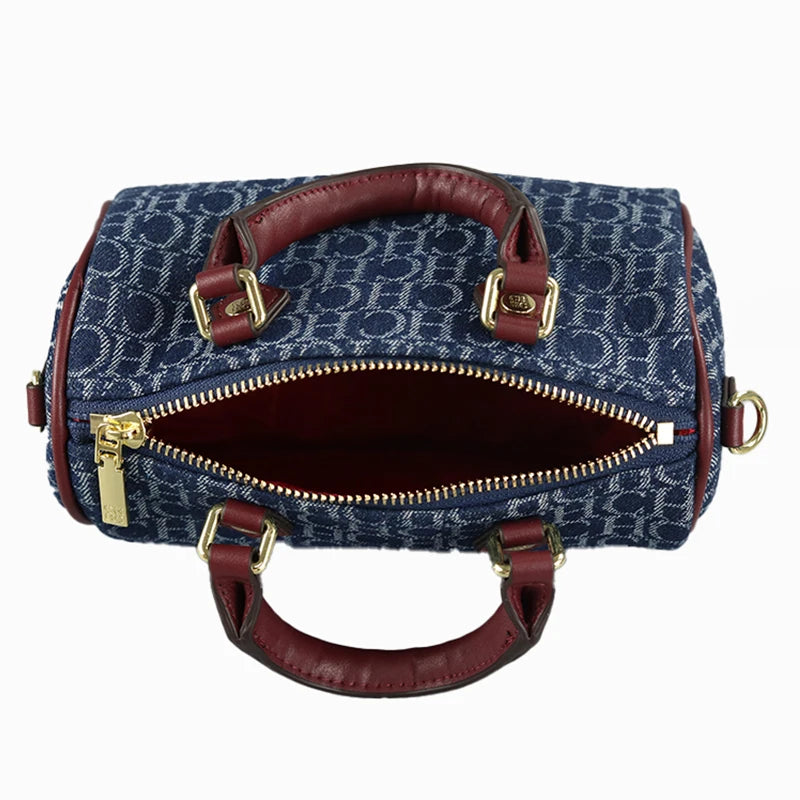 Vintage Monogram Crossbody Handbag for Women
