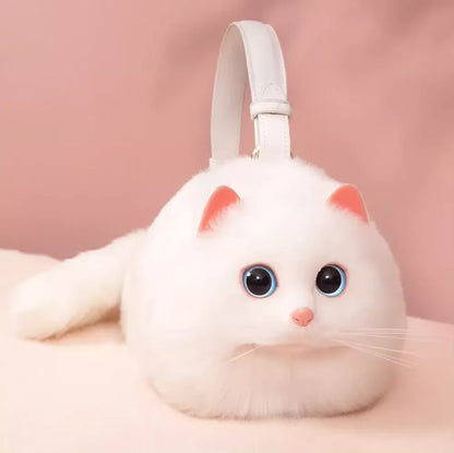 Cute Plush Cat Shoulder Bag