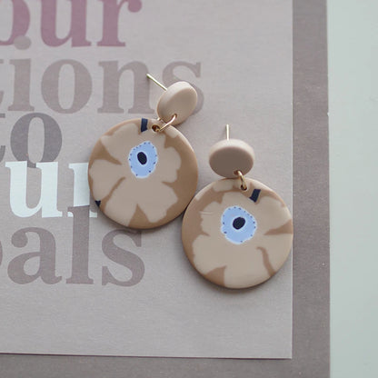 Flower Abstract Art Deco Pattern Earrings