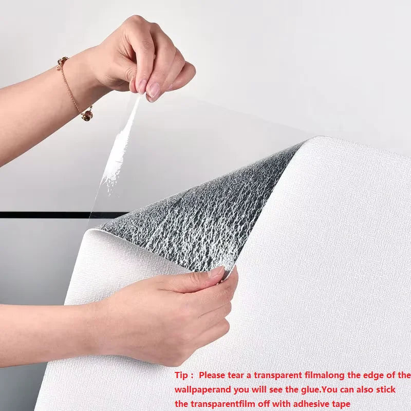 3D Self-Adhesive Linen Foam Wallpaper Roll