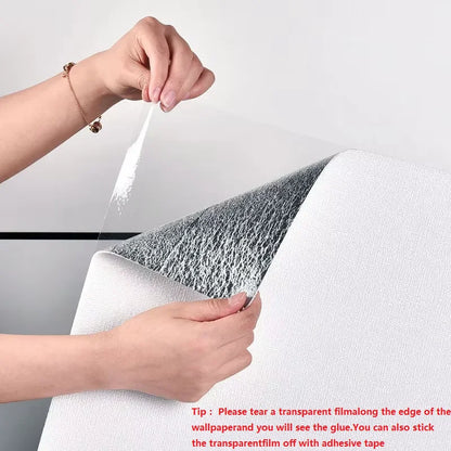 3D Self-Adhesive Linen Foam Wallpaper Roll