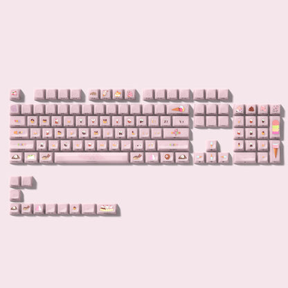 Creamy White Transparent RGB Keycap Set