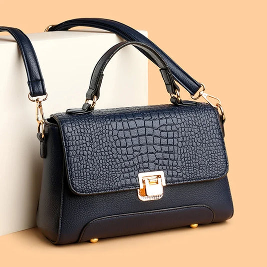 Large Capacity Leather Crossbody Handbag for Women