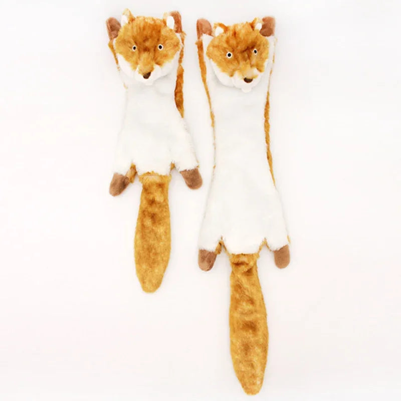 Plush Dog Chew Toy with Squeaker Animal Shape