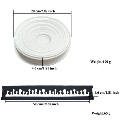 Water Droplet & Flame Texture Silicone Cake Mold