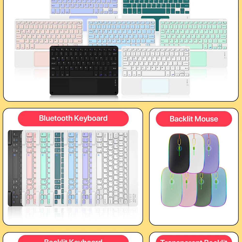 Backlit Bluetooth Keyboard & Mouse Set