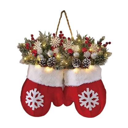 LED Christmas Gloves Wreath
