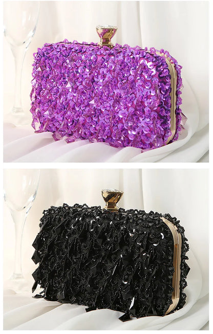 Handmade Beaded Evening Clutch Bag