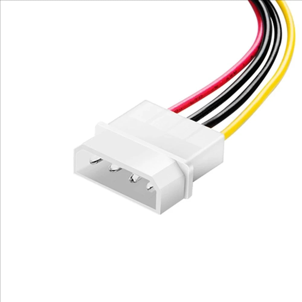 Dual SATA 15-Pin & 4-Pin Molex Power Splitter Cable for PC Hard Drives and SSDs