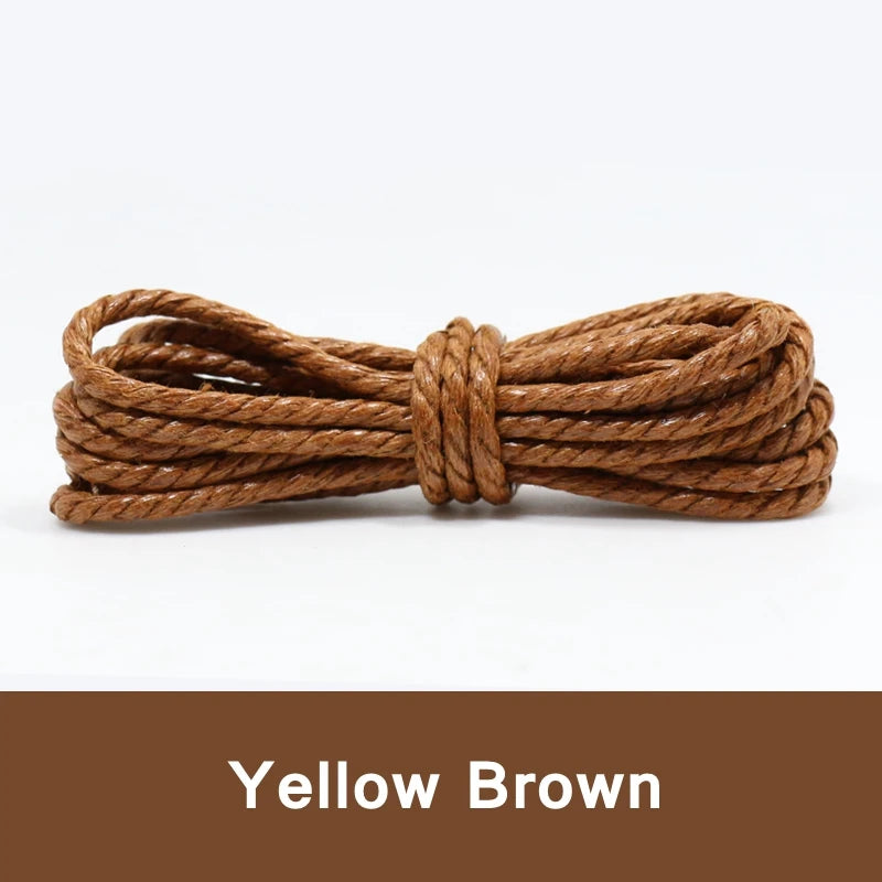 Round Waxed Cotton Shoelaces