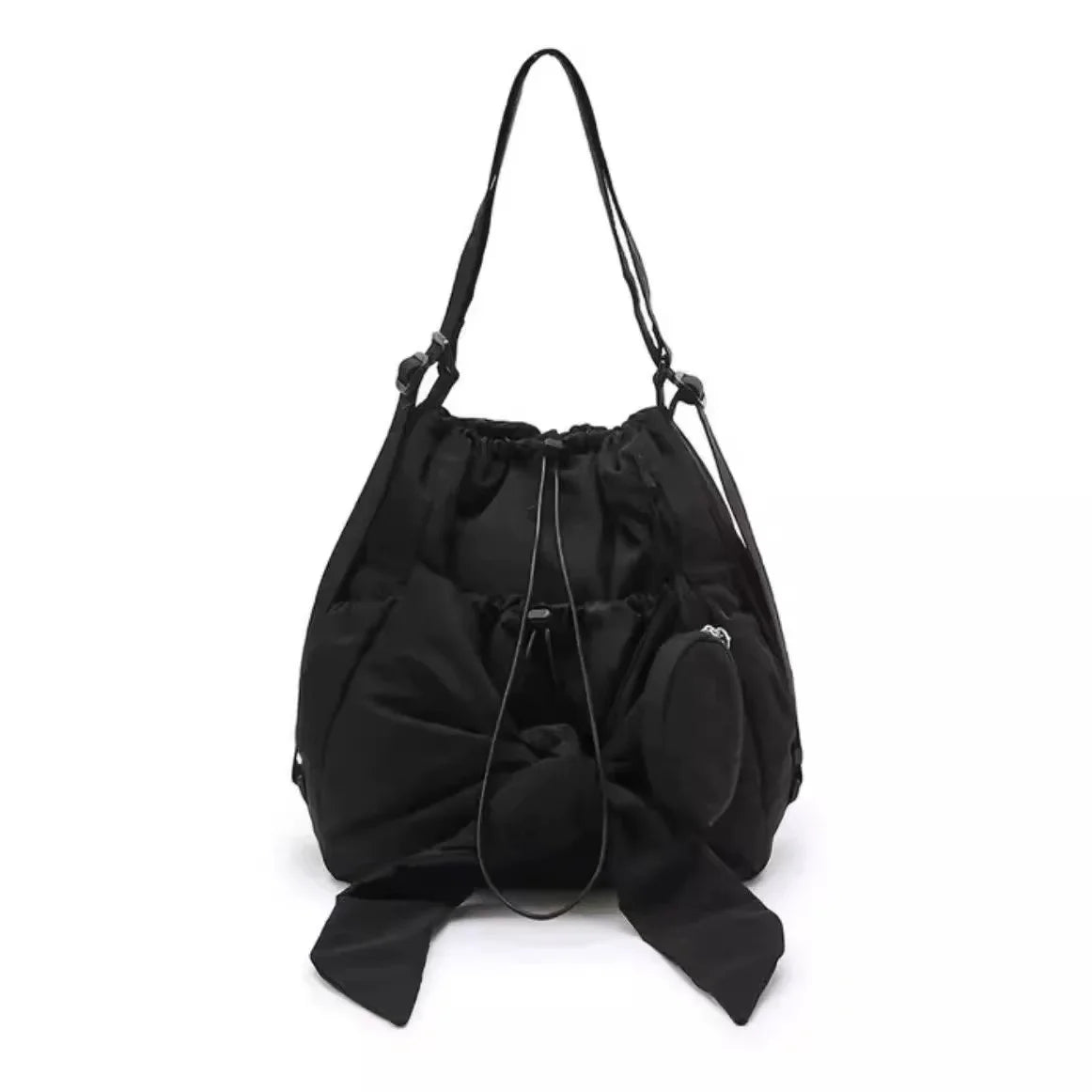 Minimalist Nylon Shoulder Tote Bag