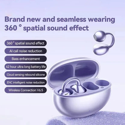 M91 Wireless Ear Clip Bluetooth 5.4 Earbuds with ENC
