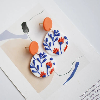 Classic Bohemiam Drop Bright Color Earrings