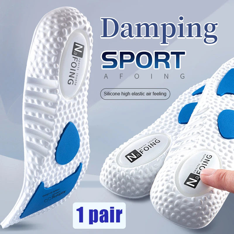 X.Z.MOONLIGH Silicone Memory Foam Sports Insoles