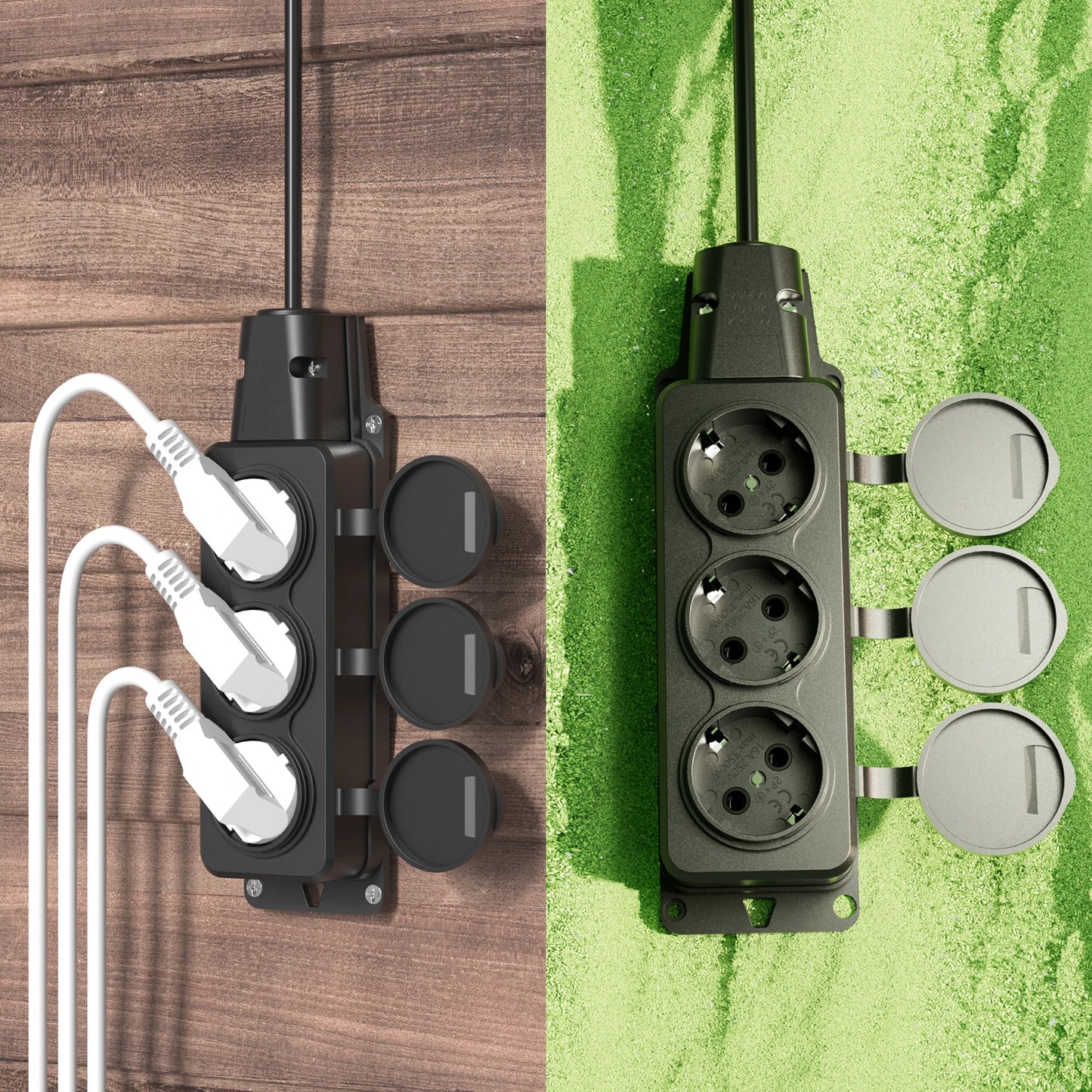 IP54 Waterproof Wall-Mounted Power Socket