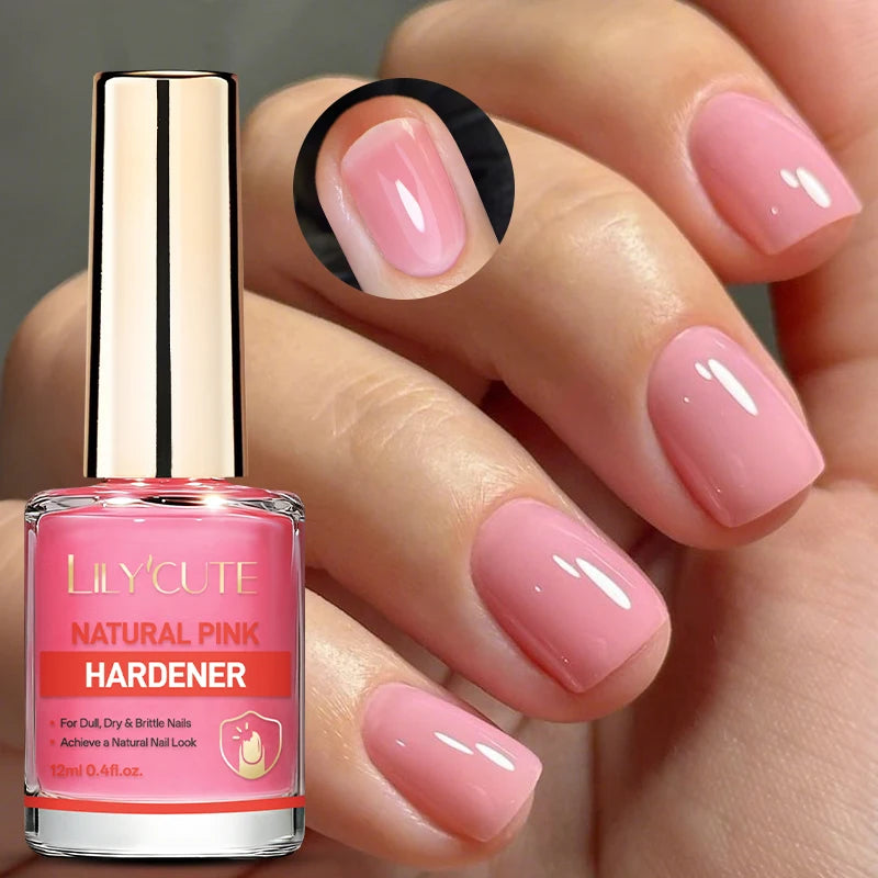 Milky White Pink Nail Strengthener – Base & Top Coat Varnish 12ml