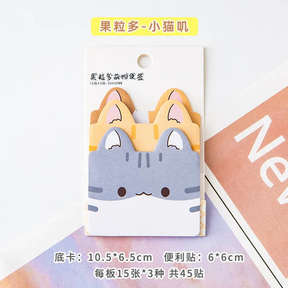 Kawaii Cartoon Animal Sticky Notes