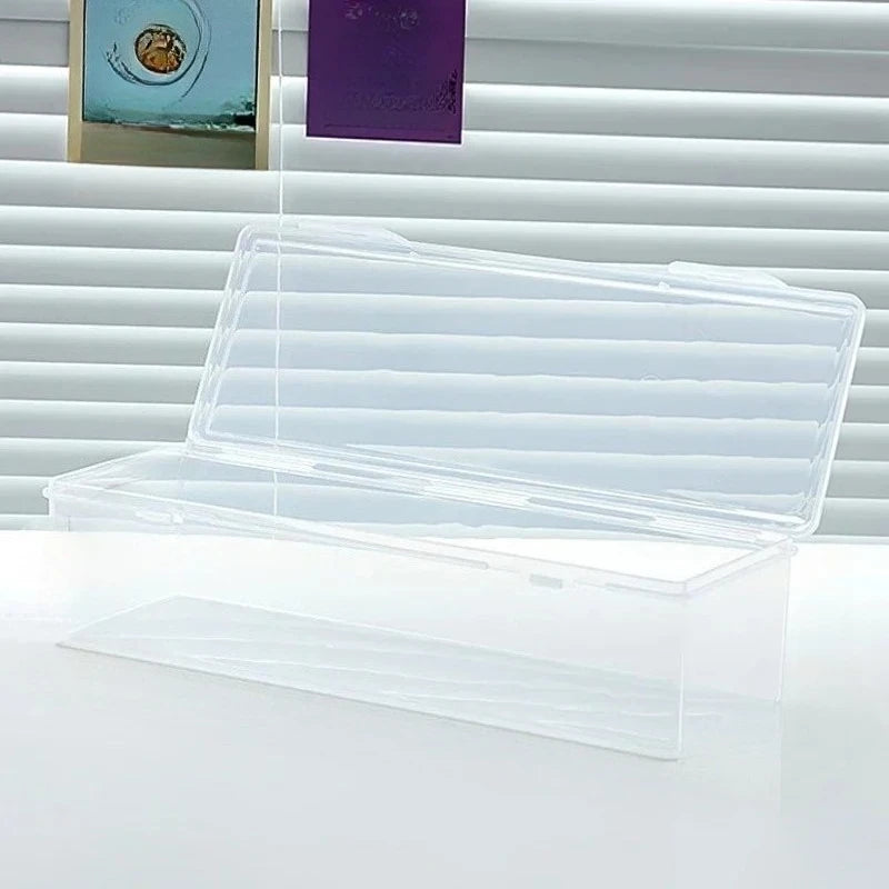 Clear Trading Card Storage Box with Adjustable Dividers