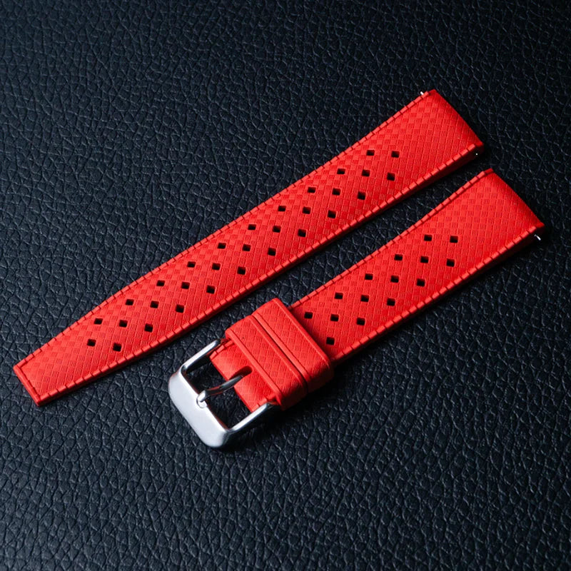 Classic Tropical FKM Rubber Watch Strap 18mm 20mm 22mm