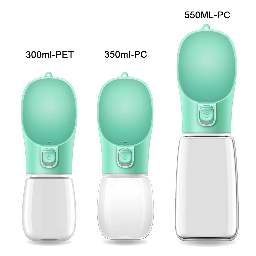 Leak-Proof Pet Water Bottle with Built-In Bowl