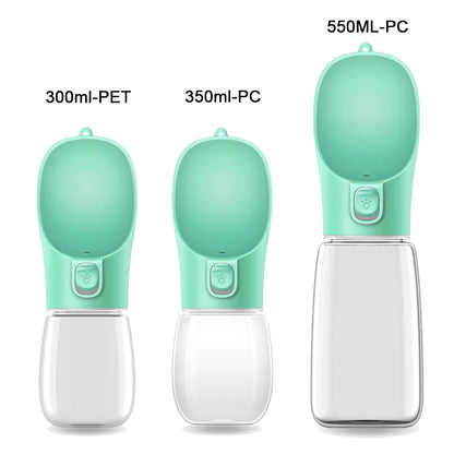 Leak-Proof Pet Water Bottle with Built-In Bowl