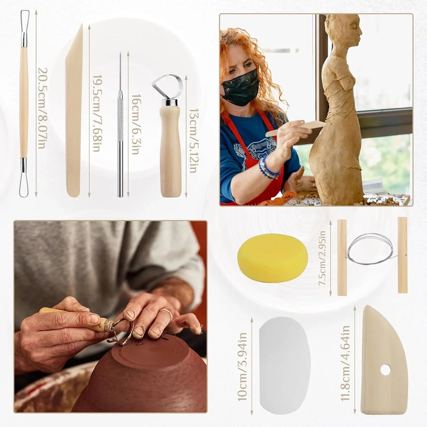 Pottery Sculpting Tools Set
