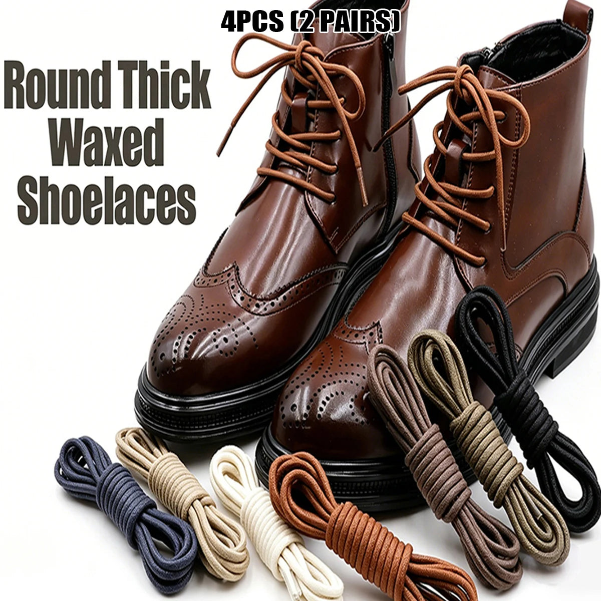 Premium Waxed Round Shoelaces