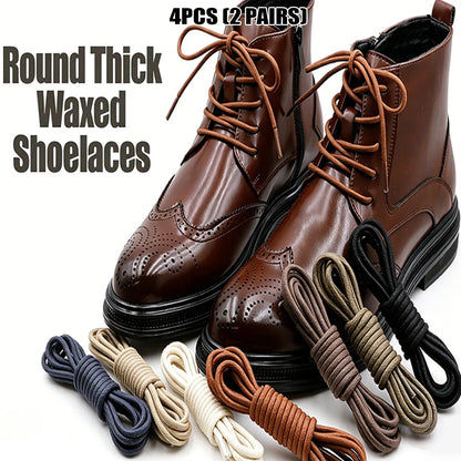 Premium Waxed Round Shoelaces
