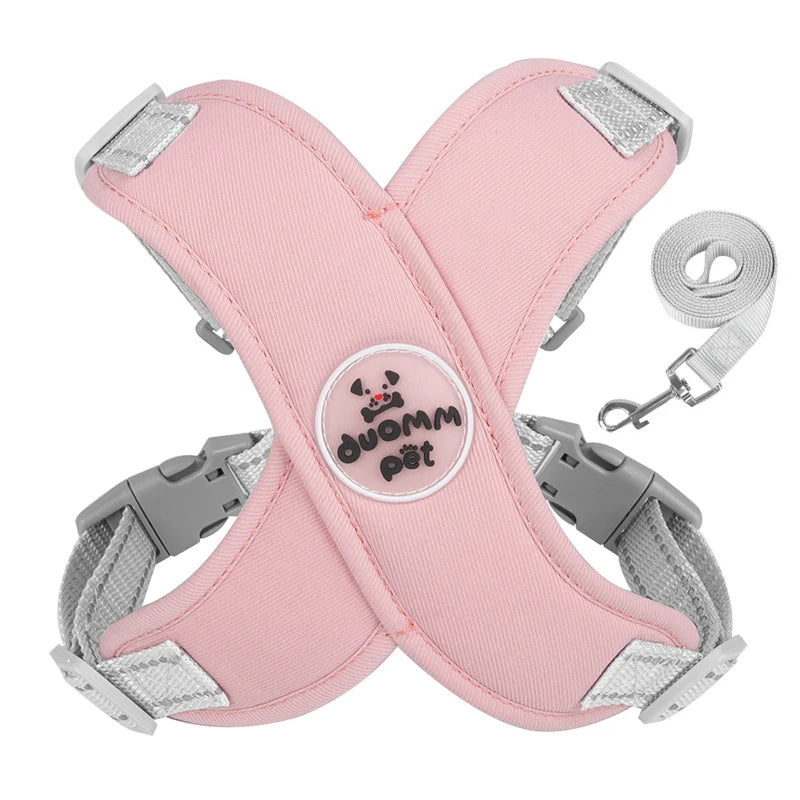 Dog Harness Leash Set – Reflective Breathable Pet Vest Harness