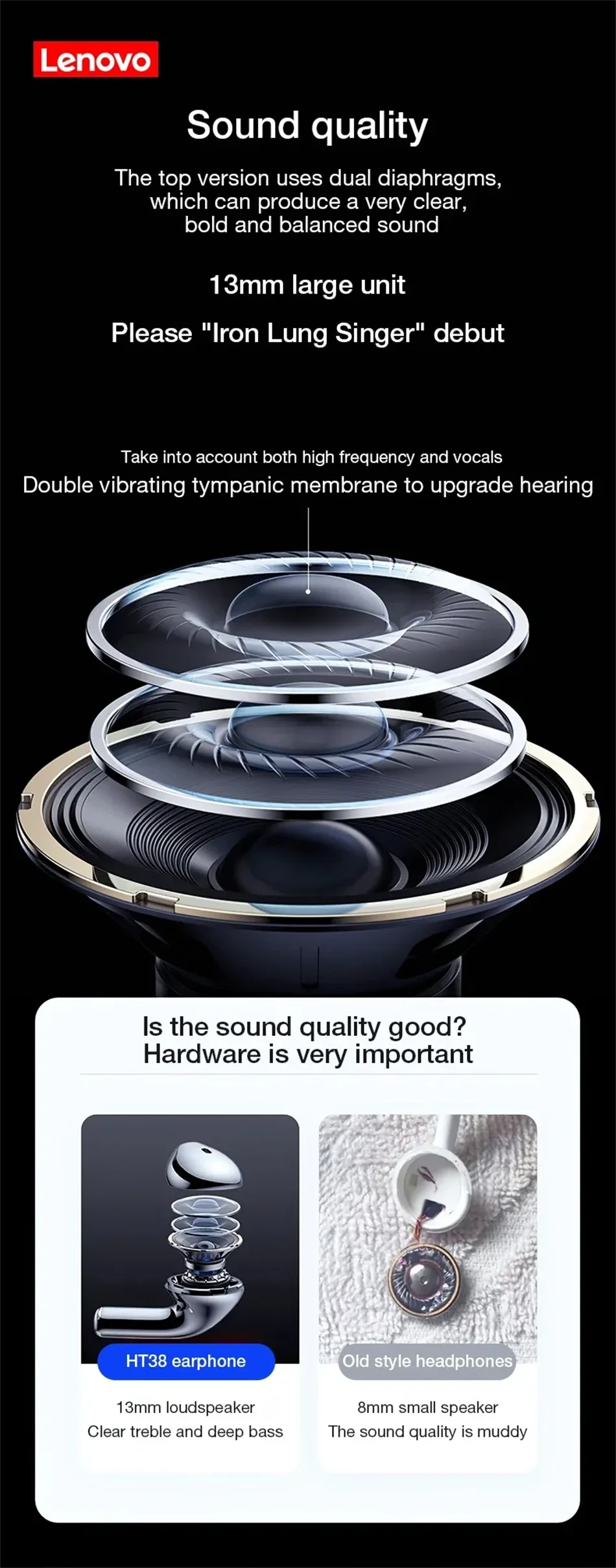 Lenovo XT53 True Wireless Bluetooth Earbuds