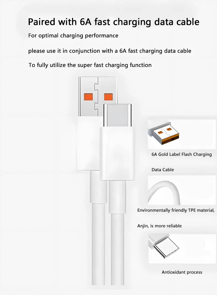 90W USB Fast Charger with Type-C Cable
