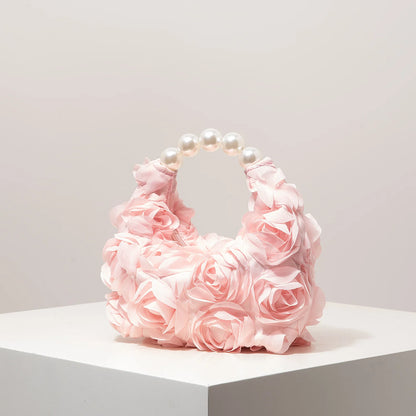 Floral Pearl Evening Party Handbag