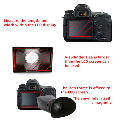 Pixco VF-130  3-inch 2.8x LCD Viewfinder Suit For Nikon, Canon, Sony, Pentax Camera