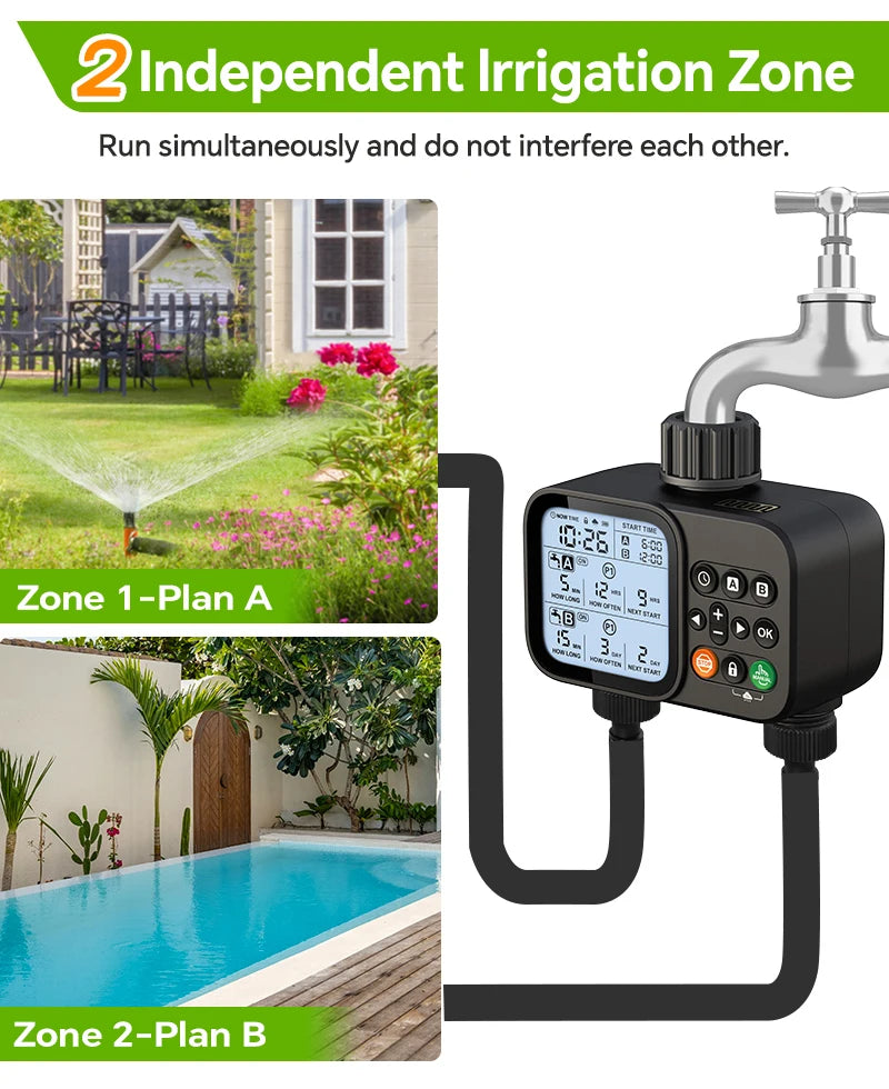 Smart 2-Zone Irrigation Water Timer