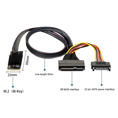 M.2 M-Key to U.2 NVMe SSD Adapter Cable