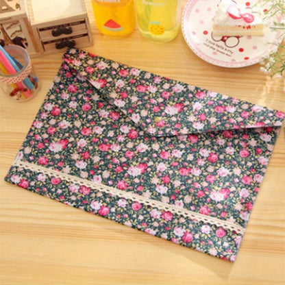 Floral Document Storage Bag