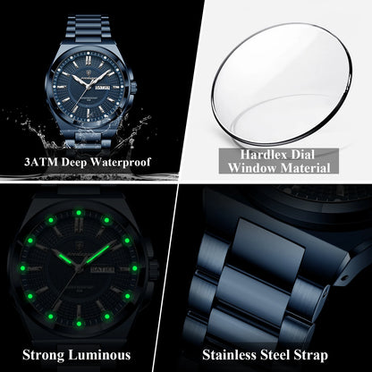 Men's Stainless Steel Quartz Business Watch