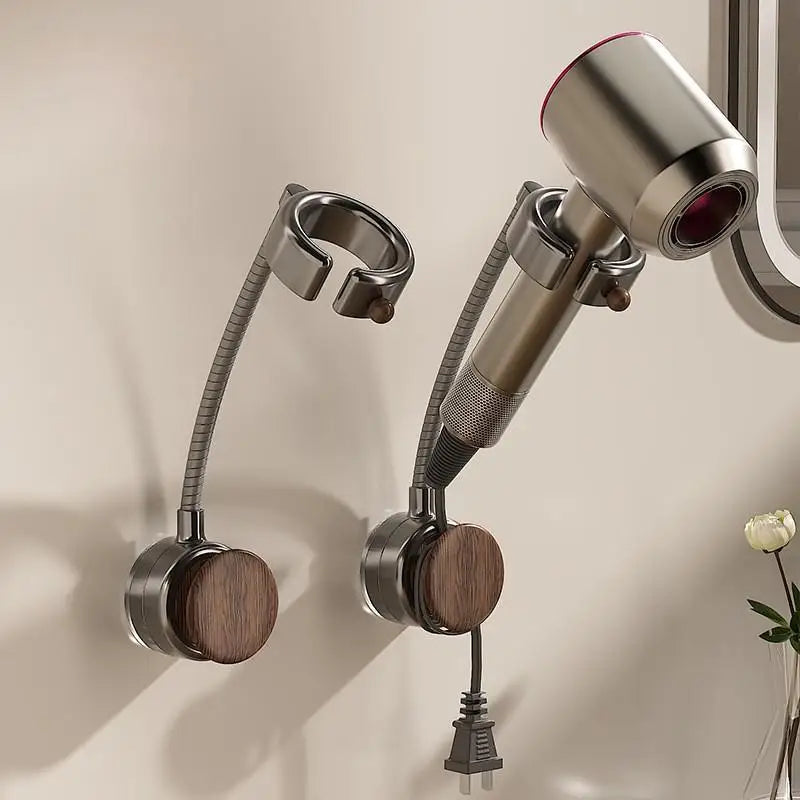 Adjustable Wall-Mounted Hair Dryer Holder