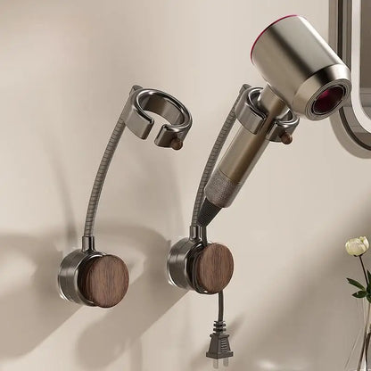 Adjustable Wall-Mounted Hair Dryer Holder