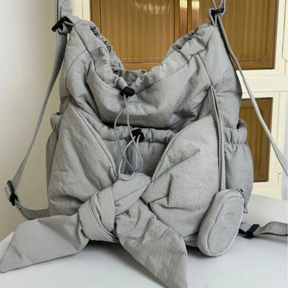 Minimalist Nylon Shoulder Tote Bag