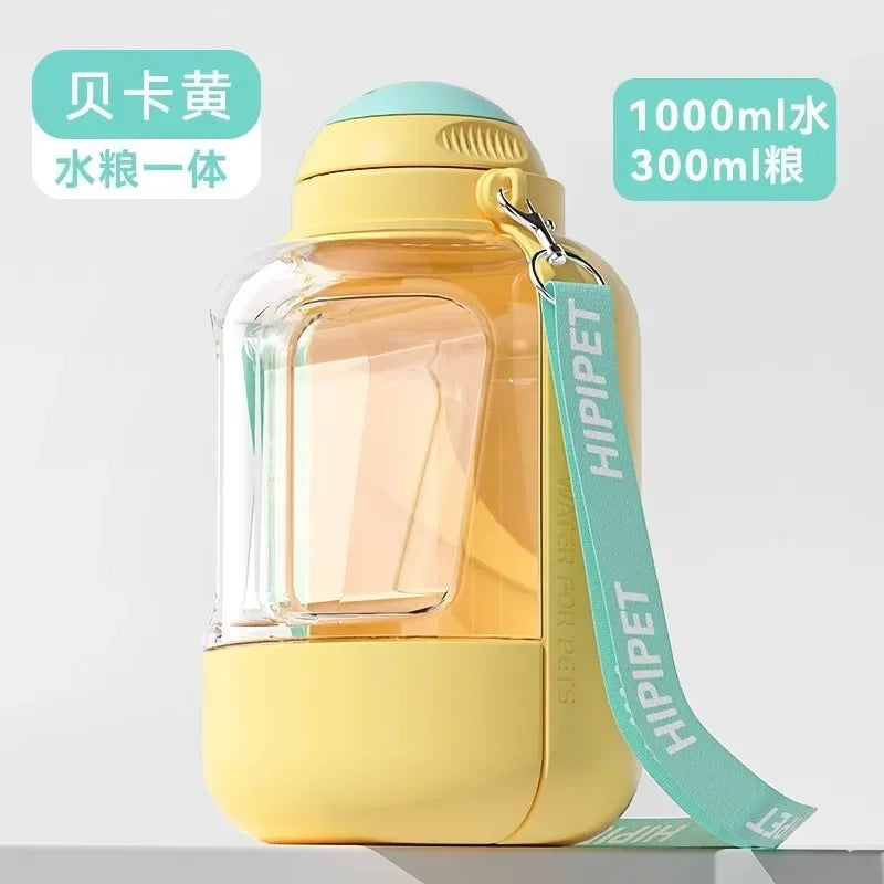 2-in-1 Portable Dog Water Bottle & Food Container