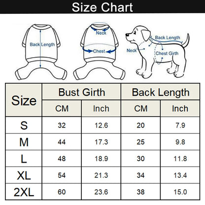 Full-Body Waterproof Dog Overalls with Reflective Strips & Hood