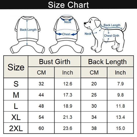 Full-Body Waterproof Dog Overalls with Reflective Strips & Hood