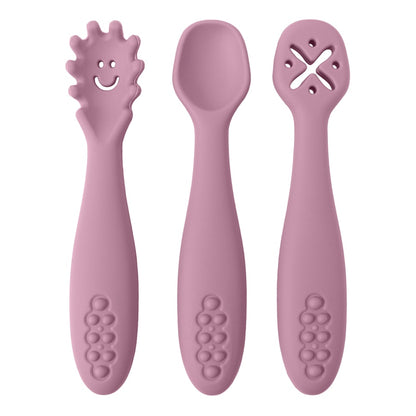 3pcs baby learning spoons utensils set