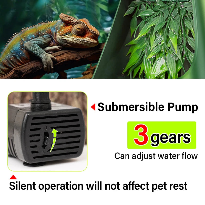 Automatic Reptile Water Fountain with Filter