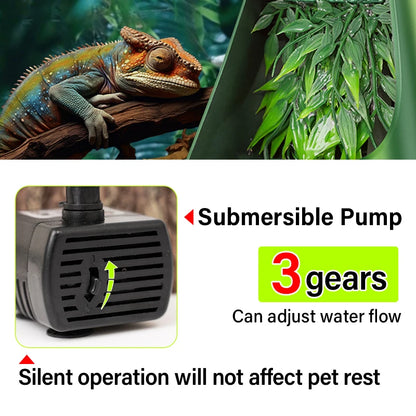 Automatic Reptile Water Fountain with Filter