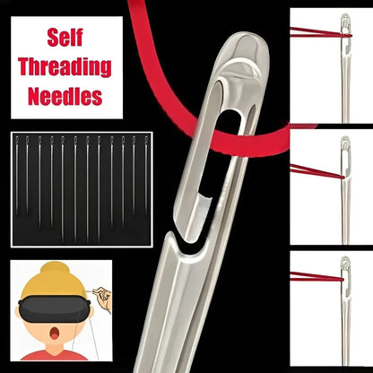 Self-Threading Sewing Needle Set